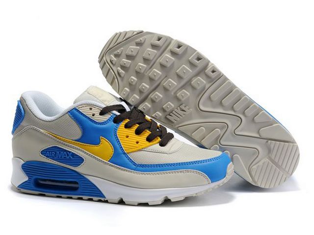 Nike Air Max Shoes Womens Gray/Blue/Yellow Online
